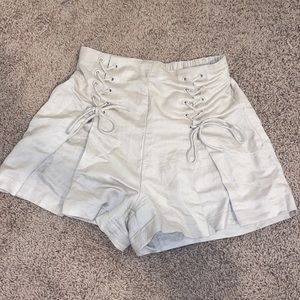 💜2/$30 Tan high waisted string tie shorts